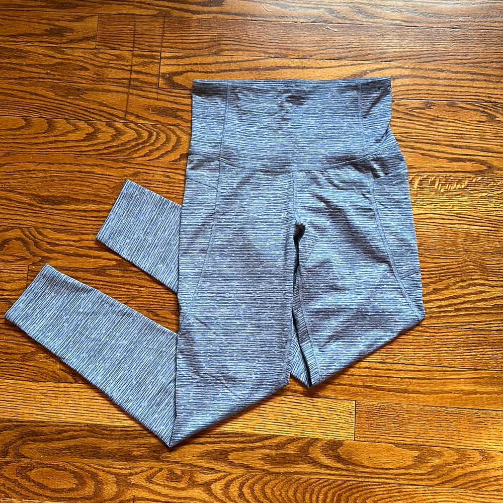 Champion Blue Striped Leggings with Pocket